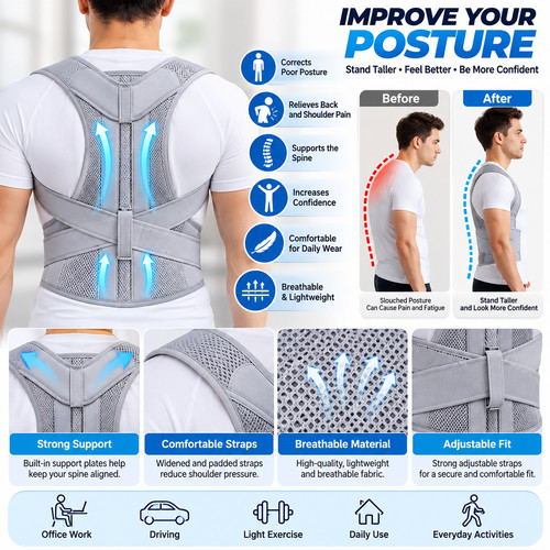 Adjustable posture corrector - posture,